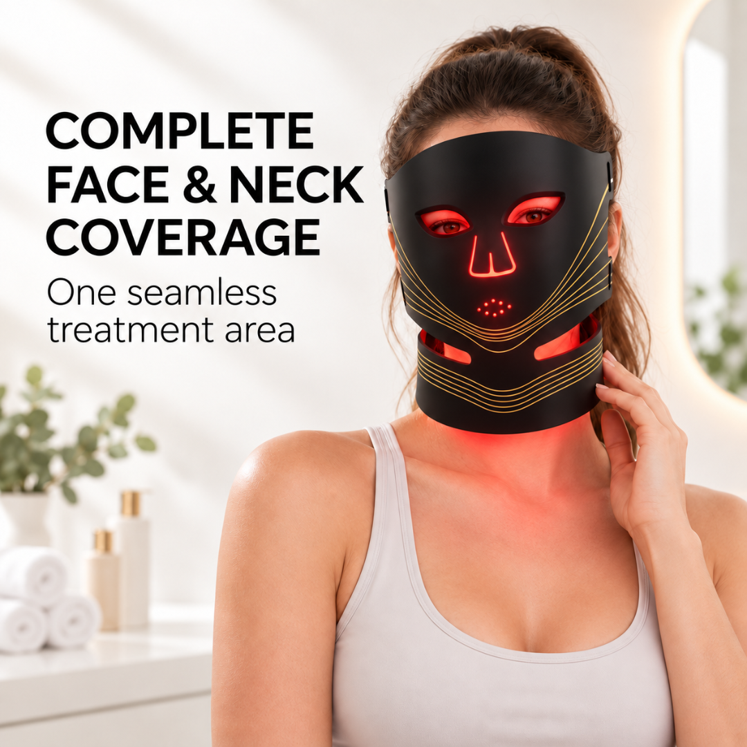 LED Face & Neck Light Therapy Mask – 4-Mode LUMINA™