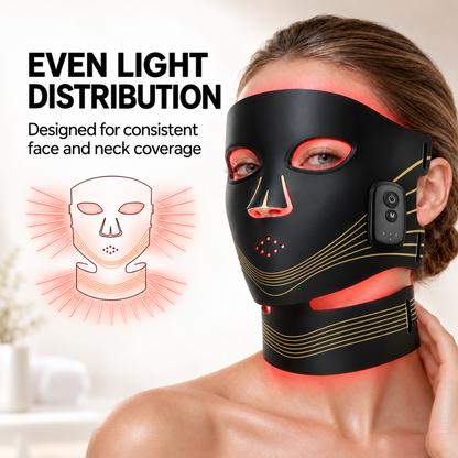 LED Face & Neck Light Therapy Mask – 4-Mode LUMINA™