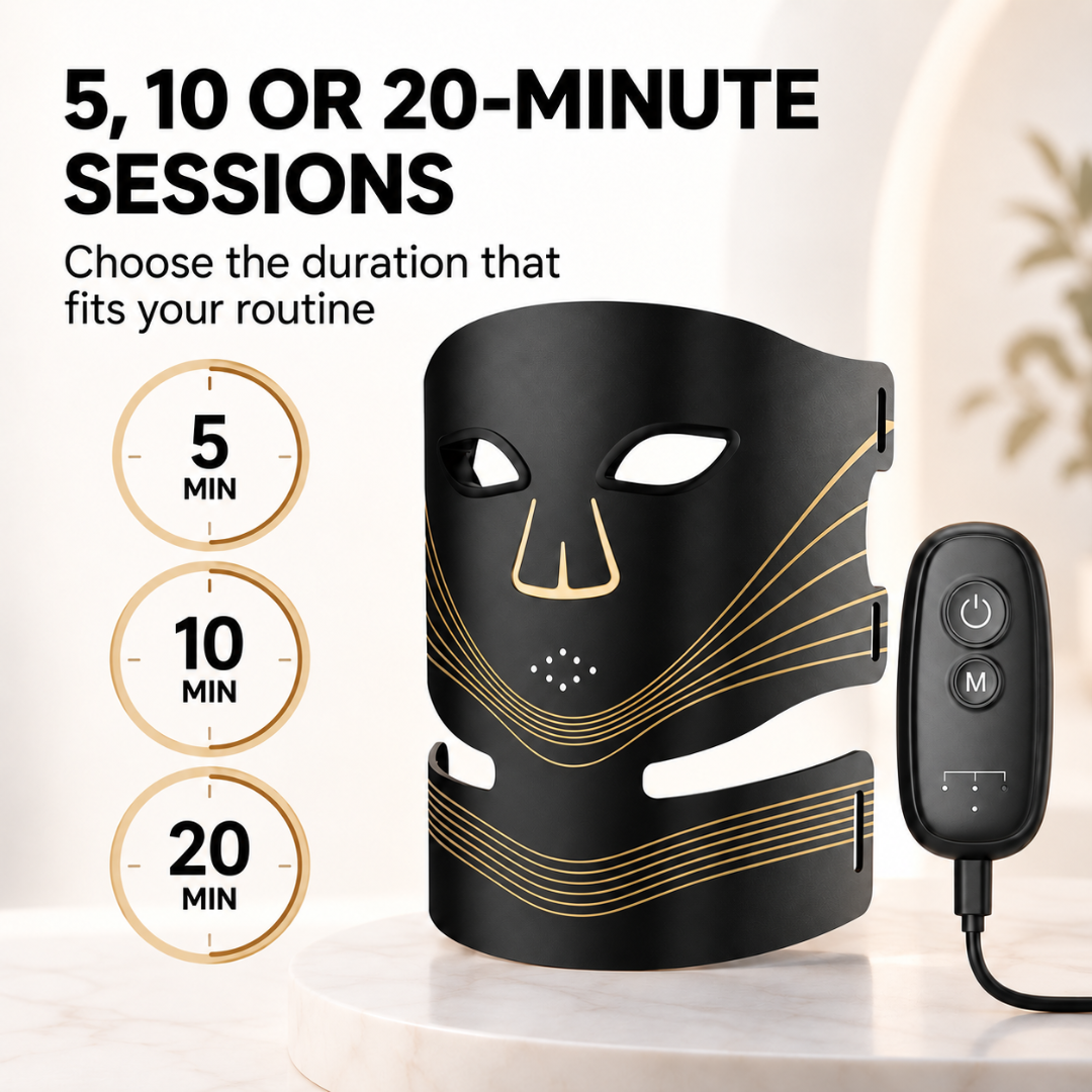 LED Face & Neck Light Therapy Mask – 4-Mode LUMINA™