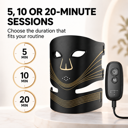 LED Face & Neck Light Therapy Mask – 4-Mode LUMINA™